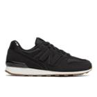 New Balance Nubuck 696 Women's Running Classics Shoes - Black/off White (wl696skg)