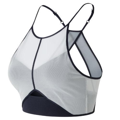 New Balance 91101 Women's Energize Crop Bra - Grey/navy (wt91101psy)