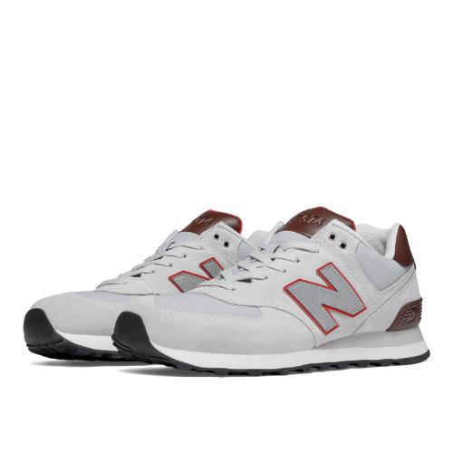 New Balance 574 Cruisin Men's 574 Shoes - Grey, Vitamin Orange, White (ml574bca)