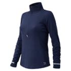 New Balance 71245 Women's J.crew In Transit Half Zip - Navy (wt71245nv)