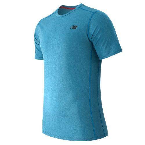 New Balance 61034 Men's Pindot Flux Short Sleeve - Blue (mt61034bda)