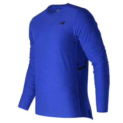 New Balance 63033 Men's N Transit Long Sleeve Top - Blue (mt63033mbh)