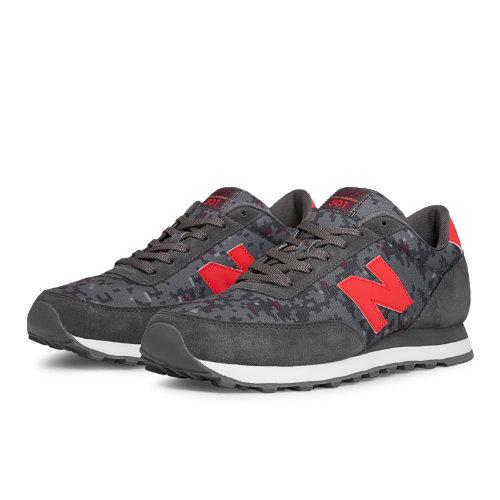 New Balance Camo 501 Men's Running Classics Shoes - Grey, Red, Black (ml501tcb)