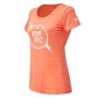 New Balance 71610 Women's United Nyc Half Bolt Tee - (wt71610v-ue)