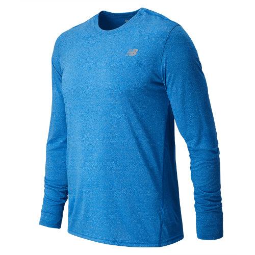 New Balance 3320 Men's Heathered Long Sleeve - Laser Blue (mrt3320lsb)