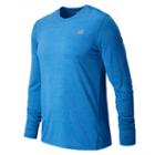 New Balance 3320 Men's Heathered Long Sleeve - Laser Blue (mrt3320lsb)