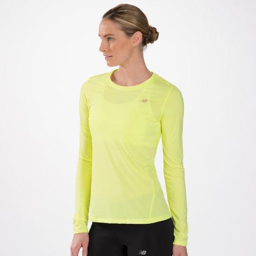 New Balance 3320 Women's Heathered Long Sleeve - Sunny Lime (wrt3320syl)