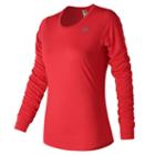 New Balance 73132 Women's Accelerate Long Sleeve - Red (wt73132enr)