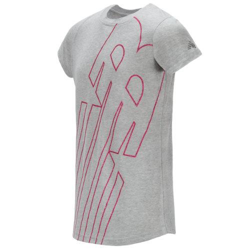 New Balance 18228 Kids' Short Sleeve Graphic Tee - Grey (gt18228ste)