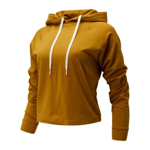 New Balance 93170 Women's Relentless Crop Hoodie - Yellow (wt93170gms)