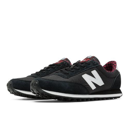 New Balance 410 Buffalo Plaid Women's Running Classics Shoes - Black, White (wl410dsc)