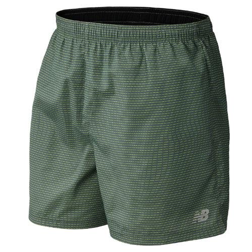 New Balance 5138 Men's Accelerate 5 Inch Graphic Short - Lead, Chemical Green (mrs5138cmg)