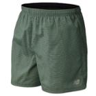 New Balance 5138 Men's Accelerate 5 Inch Graphic Short - Lead, Chemical Green (mrs5138cmg)