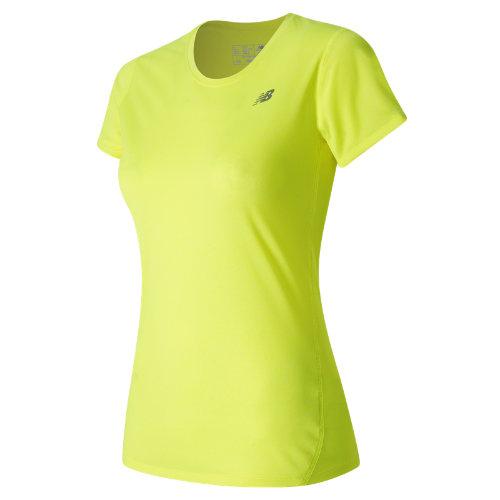 New Balance 53150 Women's Heathered Short Sleeve Tee - Yellow (wt53150ffh)