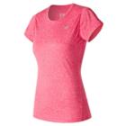 New Balance 53150 Women's Heathered Short Sleeve Tee - Pink (wt53150akh)