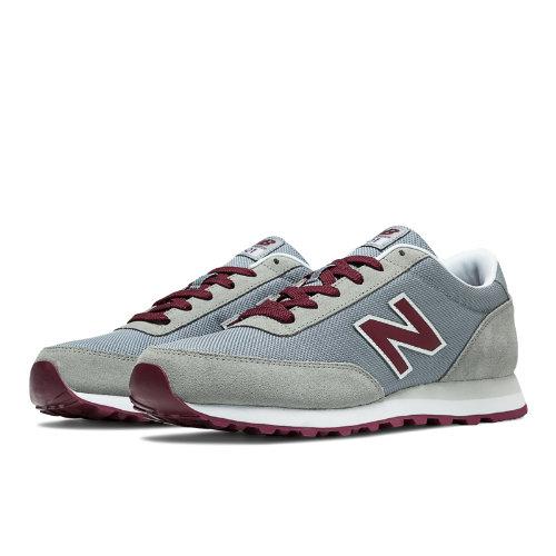 New Balance 501 Men's Running Classics Shoes - Light Grey, Burgundy (ml501cgr)