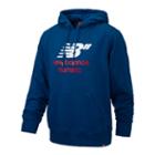 New Balance 93657 Men's Nb Numeric Logo Stacked Hoodie - Blue (mt93657anb)