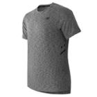 New Balance 61032 Men's Max Speed Short Sleeve Top - Heather Grey (mt61032hgr)