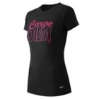 New Balance 61138 Women's Pink Ribbon Carpe Diem Tee - Black (rwt61138bk)