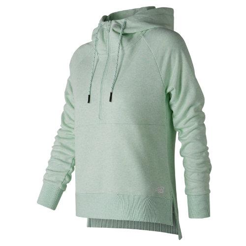 New Balance 73528 Women's Nb Athletics Half Zip Hoodie - Green (wt73528wvh)