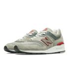 New Balance 997 Connoisseur Men's Made In Usa Shoes - Light Grey, Grey, Red (m997cgr)