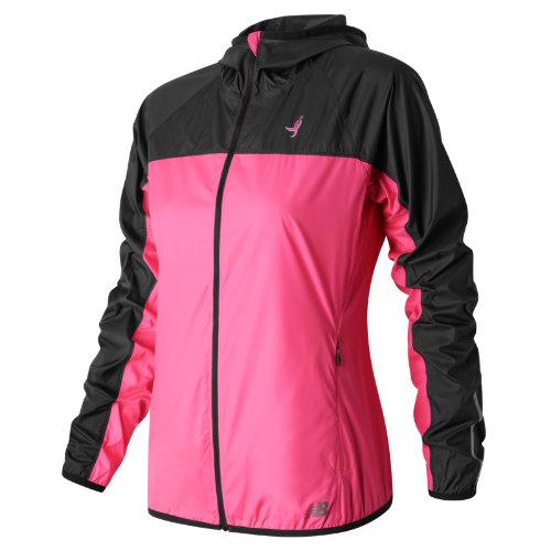 New Balance 53111 Women's Pink Ribbon Windcheater Jacket - Pink/black (rwj53111akk)