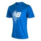 New Balance 624 Men's Take Down Training Ss Jersey - Blue/white (wstm624btl)