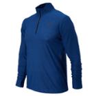 New Balance 5189 Men's Shift Long Sleeve Quarter Zip - Optic Blue Heather (mft5189oph)