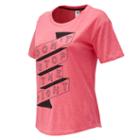 New Balance 73124 Women's Pink Ribbon Heather Tech Graphic Tee - Black (rwt73124bpt)