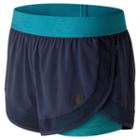 New Balance 71120 Women's Mixed Media 2 In 1 Short - Navy (ws71120pgm)