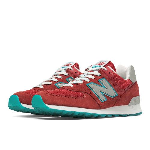 New Balance 574 Connoisseur East Coast Summer Men's Made In Usa Shoes - Red/silver/blue Ashes (us574cpa)