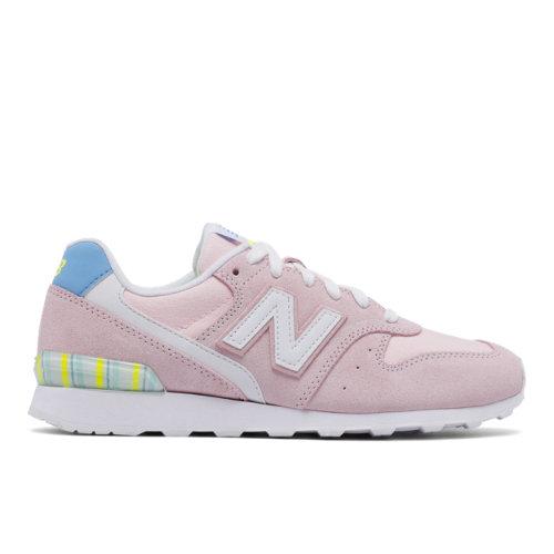 696 New Balance Women's Running Classics Shoes - Pink/white (wl696osb)