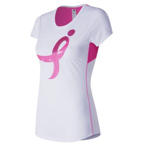 New Balance 53162 Women's Pink Riboon Graphic Accelerate Tee - (rwt53162)