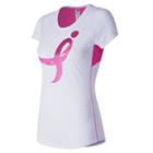 New Balance 53162 Women's Pink Riboon Graphic Accelerate Tee - (rwt53162)