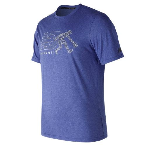 New Balance 73702 Men's Beta Baseball 5050 Tee - Blue (mt73702try)