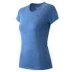 New Balance 53150 Women's Heathered Short Sleeve Tee - Sonar Heather (wt53150soh)