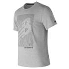 New Balance 73082 Men's Heather Tech Nb Graphic Short Sleeve - (mt73082)