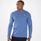 New Balance 3320 Men's Heathered Long Sleeve - Cobalt Blue (mrt3320cbt)