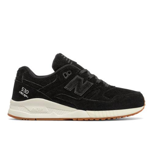 New Balance 530 Lux Suede Women's Running Classics Shoes - Black (w530pra)
