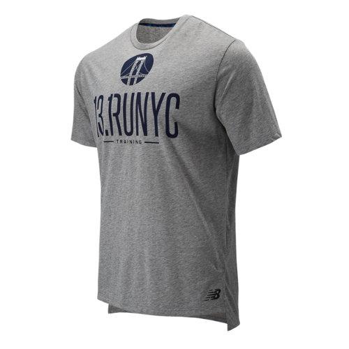 New Balance 91053 Men's Nyc Half R.w.t Heather Tech Tee - Grey (mt91053cag)
