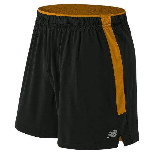 New Balance 53226 Men's Impact 5 Inch Track Short - Defense Green, Gold Rush (ms53226der)