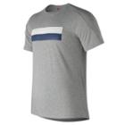 New Balance 73511 Men's Nb Athletics Stripe Tee - Grey (mt73511ag)