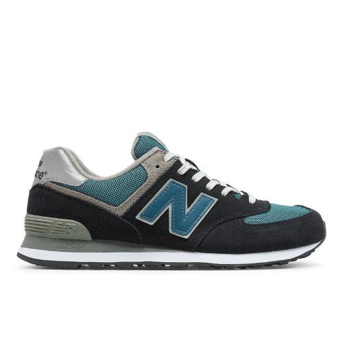 New Balance 574 Core Men's 574 Shoes - Navy/green/grey (m574jn)