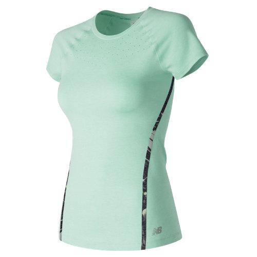 New Balance 61102 Women's Trinamic Short Sleeve Top - Green (wt61102wvh)