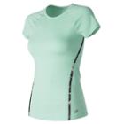 New Balance 61102 Women's Trinamic Short Sleeve Top - Green (wt61102wvh)