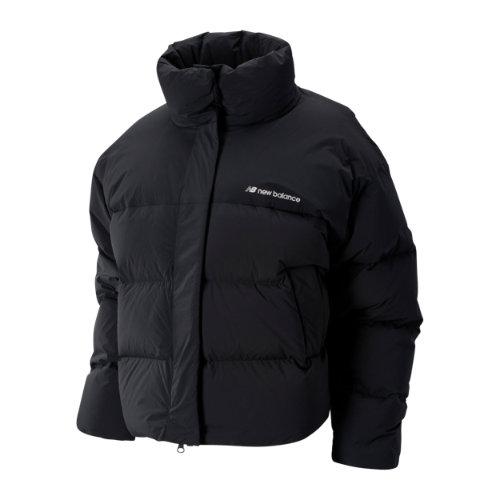 New Balance 93512 Women's Sport Style Select Cropped Heat Down Jacket - Black (wj93512bk)