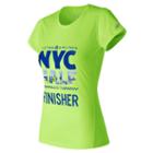 New Balance 53150 Women's United Nyc Half Finisher Ss Tee - Green (wt53150vloh)