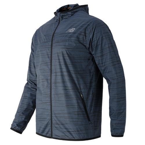 New Balance 61043 Men's Refelective Windcheater Jacket - Thunder (mj61043thn)