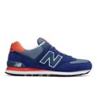 New Balance 574 Core Plus Men's 574 Shoes - Navy/orange/grey (ml574cpx)