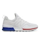 New Balance 574 Sport Men's Sport Style Shoes - White/blue (ms574scn)